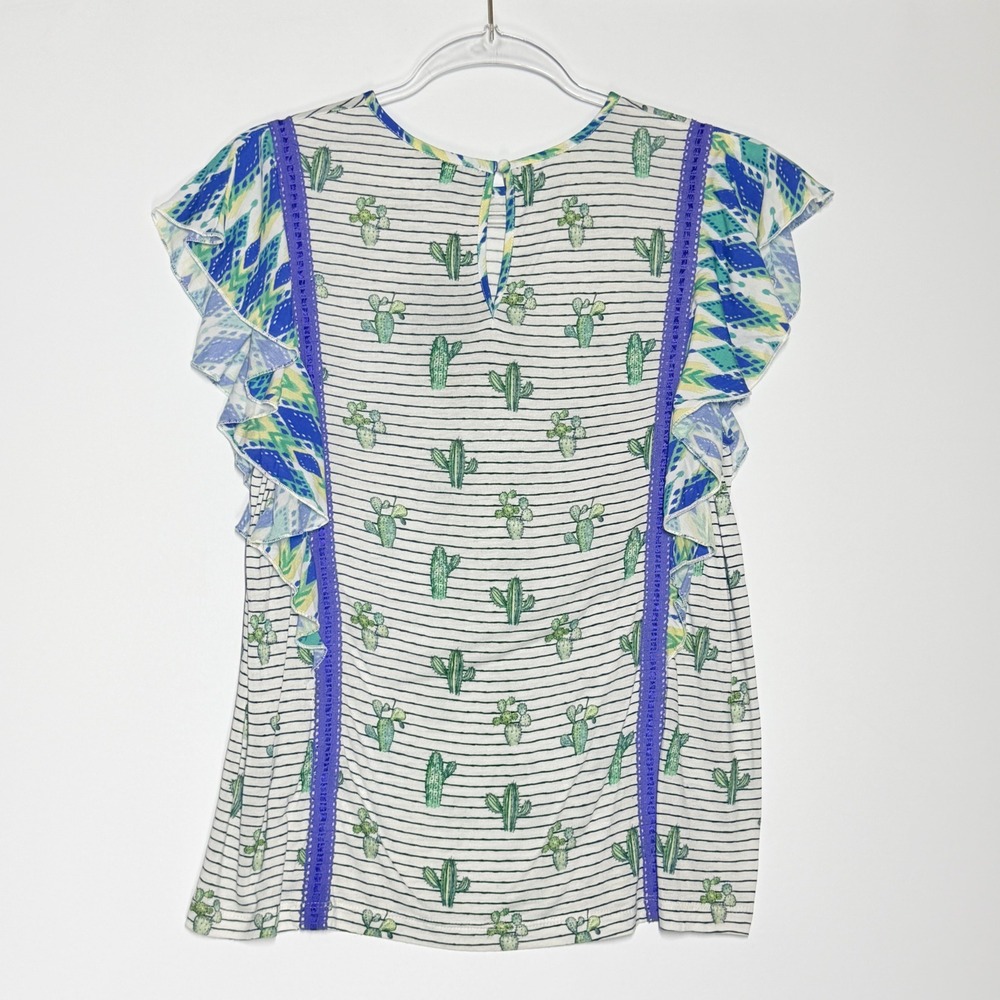 Anthropologie Conditions Apply Zofana Cactus Print Top Small, NWT - Picture 5 of 10